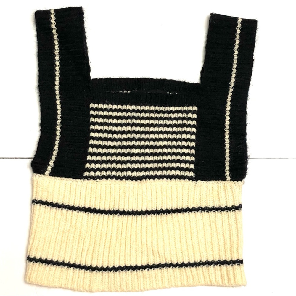 NWT Cider Cream and Black KnitTank Size S
